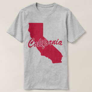 Camiseta com o formato do Estado da Califórnia