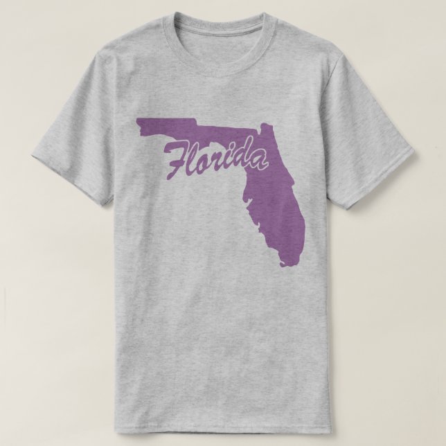 Camiseta com o formato do Estado da Flórida (Frente do Design)