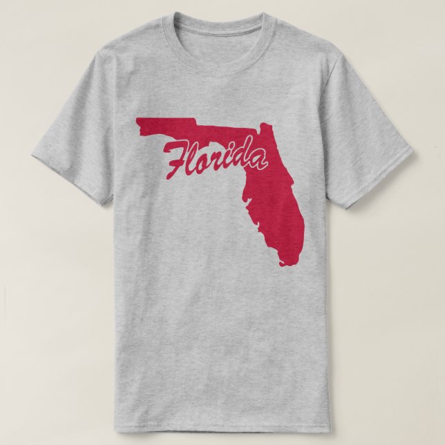 Camiseta com o formato do Estado da Flórida (Frente do Design)