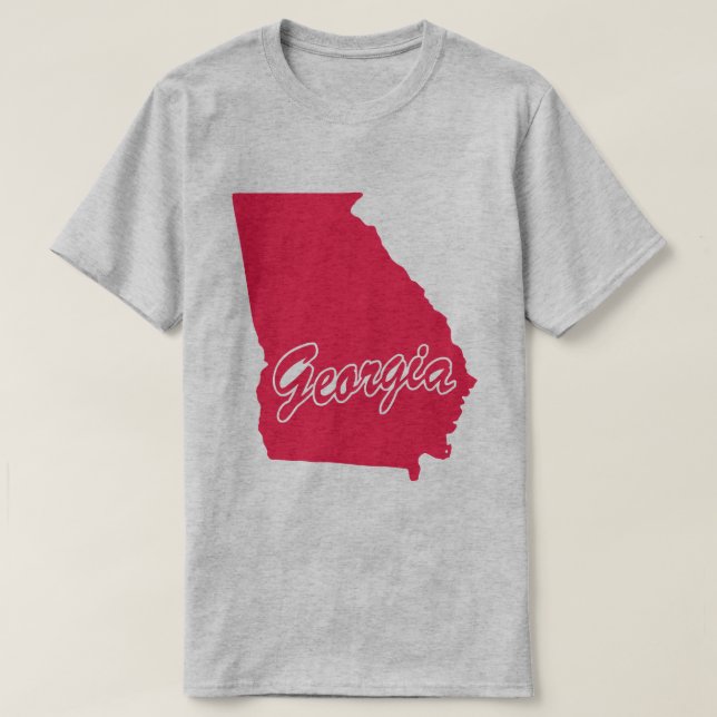 Camiseta com o formato do estado da Geórgia (Frente do Design)