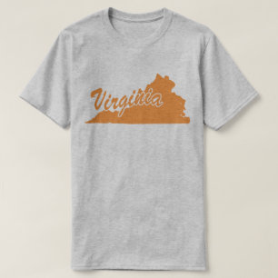 Camiseta com o formato do estado da Virgínia
