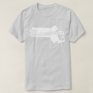 Camiseta com o formato do estado de Massachusetts