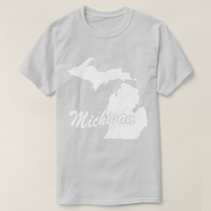 Camiseta com o formato do estado de Michigan