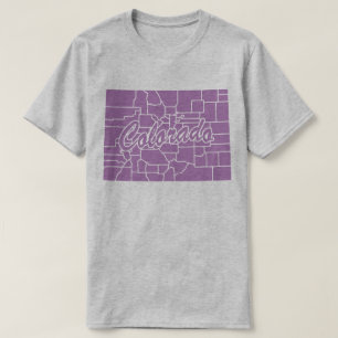 Camiseta com o formato do estado do Colorado