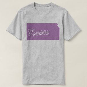 Camiseta com o formato do estado do Kansas