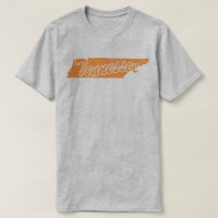 Camiseta com o formato do Estado do Tennessee