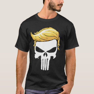 Camiseta Com o icônico cabelo de Trump, o apoiador do presi