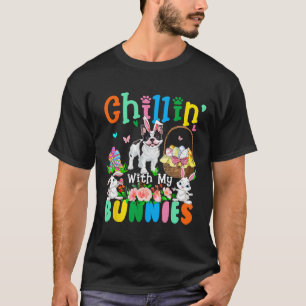 Camiseta Com o meu cão-ladrão francês do Dia de Páscoa de B