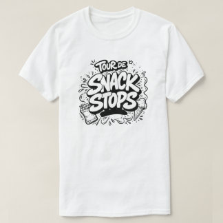 Camiseta com o texto 'Tour de Snack Stops'
