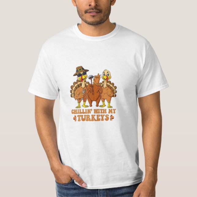 Camiseta Com Os Meus Perus, Ação De Graças (Frente)