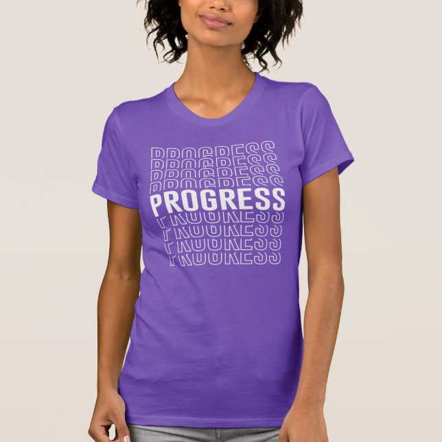 Camiseta com Padrão de Progresso Retro (Frente)
