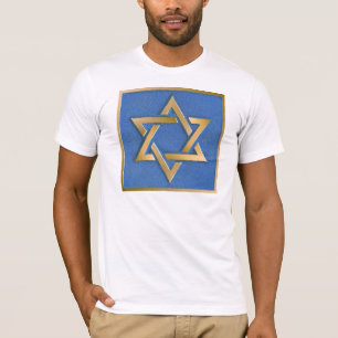 Camiseta com Painel Artístico Estrela de Davi Azul