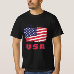 Camiseta com pavilhão dos EUA