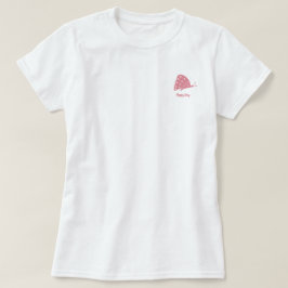 Camiseta com Pequena Borboleta Vermelha Minimalist