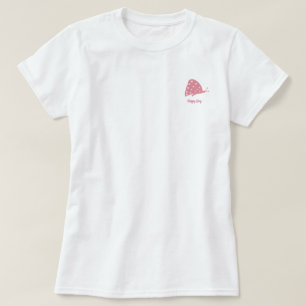 Camiseta com Pequena Borboleta Vermelha Minimalist
