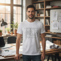 Camiseta com Planta Baixa de Chalé