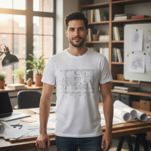 Camiseta com Planta Baixa de Chalé