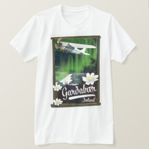 Camiseta com pôster de viagem de Garðabær Islândia