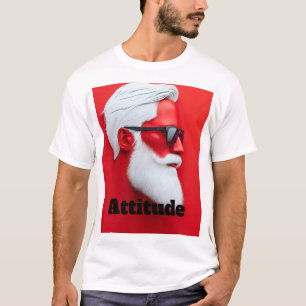 Camiseta com retrato de Papai Noel moderno e legal