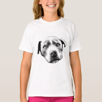 Camiseta com Retrato Realista de Pit Bull