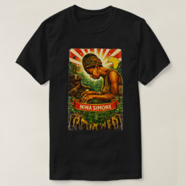 Camiseta com retrato revolucionário de Nina Simone