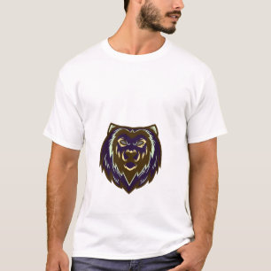 Camiseta com Rosto de Leão Retrato Majestoso de