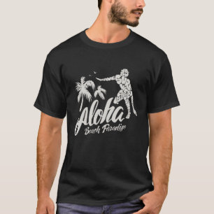 Camiseta com Silhueta de Aloha Beach Paradise