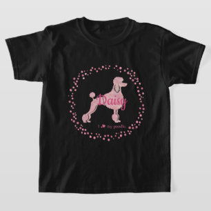 Camiseta com Silhueta de Poodle Rosa Pastel Person
