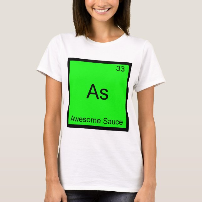 Camiseta com Símbolo do Elemento Químico As - Molh (Frente)