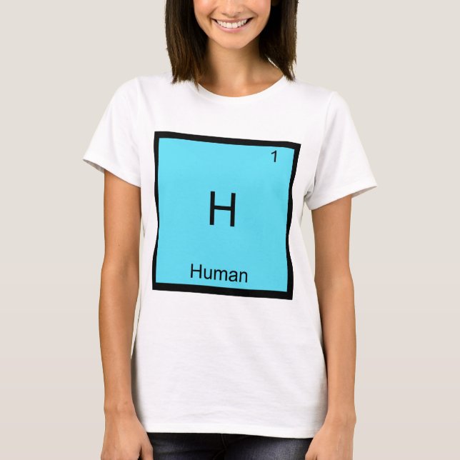 Camiseta com Símbolo do Elemento Químico Divertido (Frente)