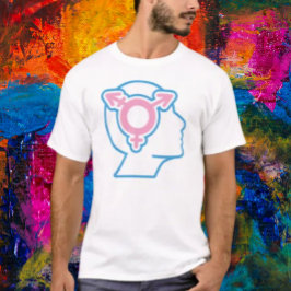 Camiseta com Símbolo do Orgulho Trans