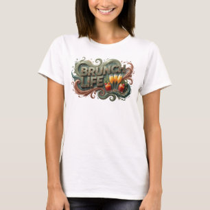 Camiseta com Slogan da VIDA COLORIDA e LINDA de BR