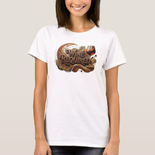 Camiseta com Slogan de Laranja Chic VINHO OBRIGATÓ