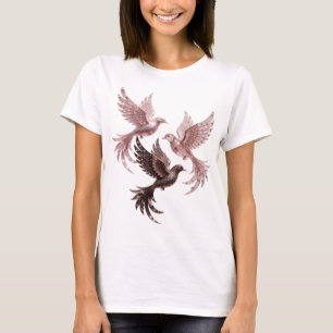 Camiseta com slogan de prata limpa TRÊS ROSAS DOUR