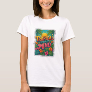 Camiseta com Slogan Laranja ATRATIVO ESTADO TROPIC