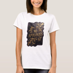 Camiseta com Slogan Snappy Gold SEM DESCULPAS
