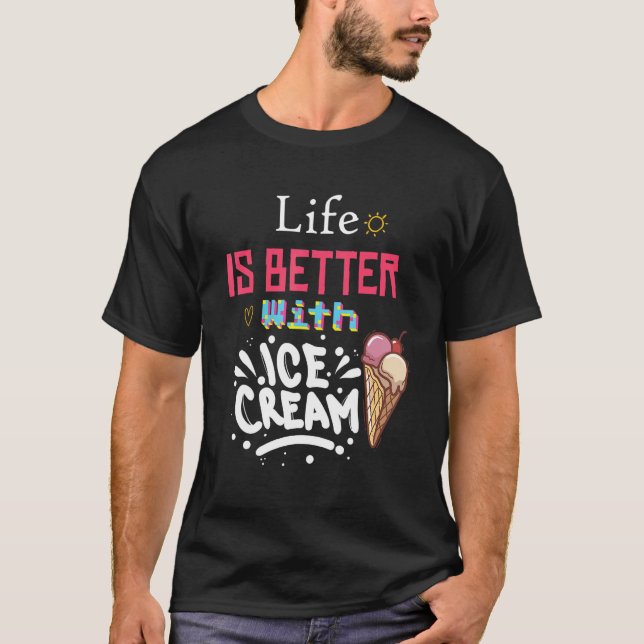 Camiseta Com Sprinkles Doce Sorvete (Frente)
