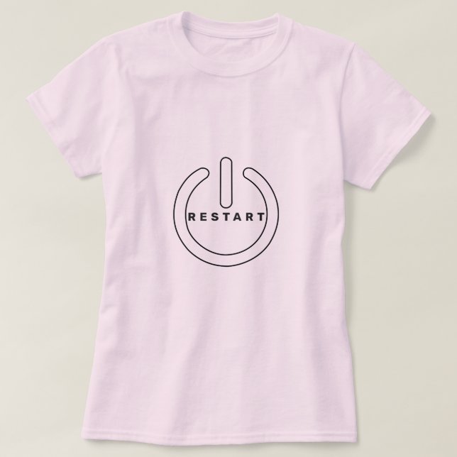 Camiseta Com T-Shirt RESTART Texto (Frente do Design)