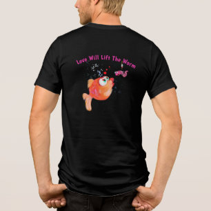 Camiseta com Texto Atraente Peixe e Minhoca Engraç