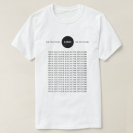 Camiseta com Texto de Logotipo Personalizado