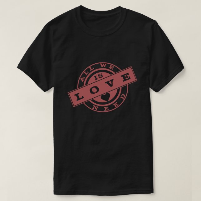 Camiseta Com Texto LOVE (Frente do Design)