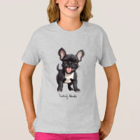 🐶 com texto personalizado, filhote francês