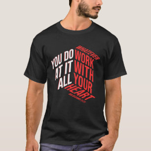 Camiseta Com Todo O Coração - Colossianos 3:23