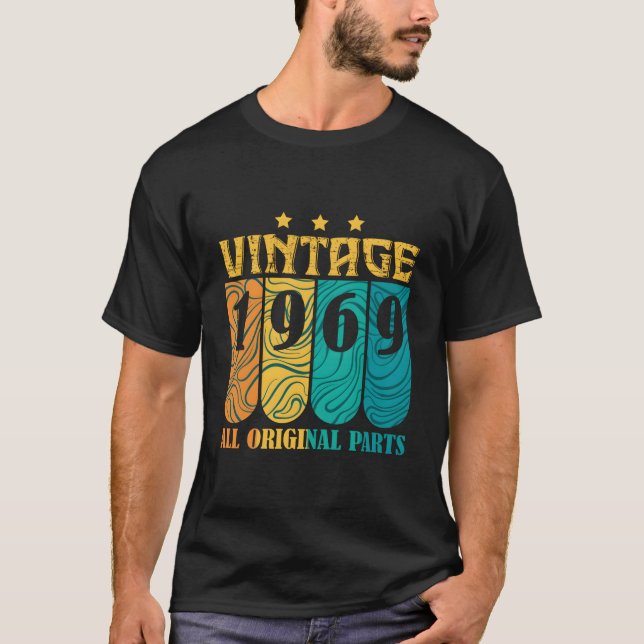 Camiseta Com todo o P original e nascido em 1969 (Frente)