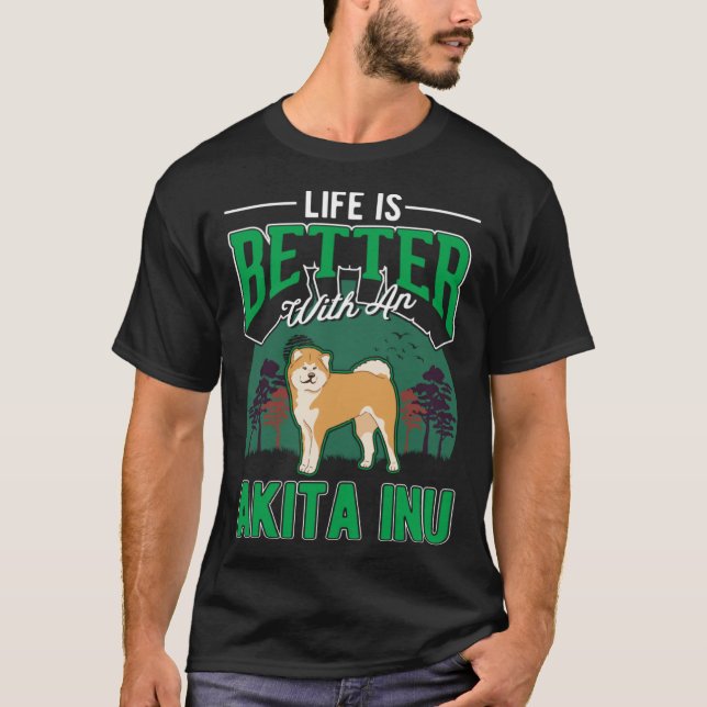 Camiseta com um Akita Inu (Frente)