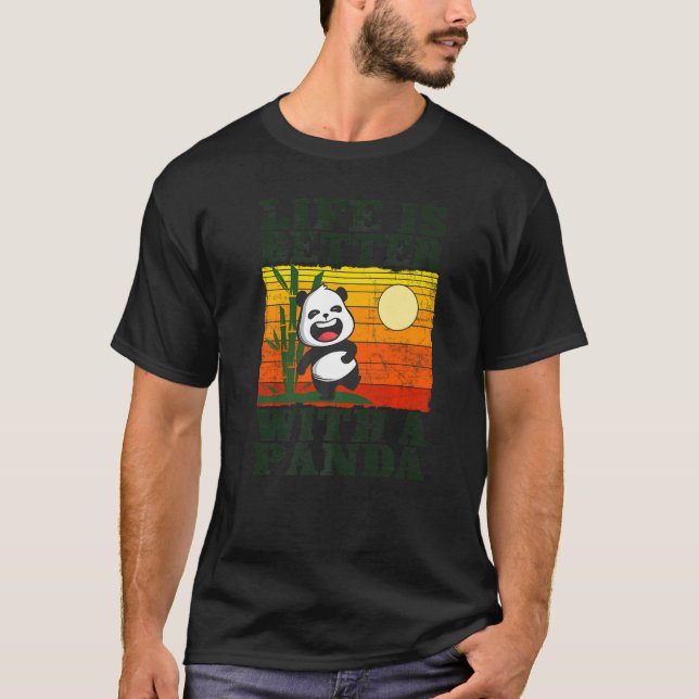 Camiseta Com Um Animal Panda Bear Retro 6 (Frente)