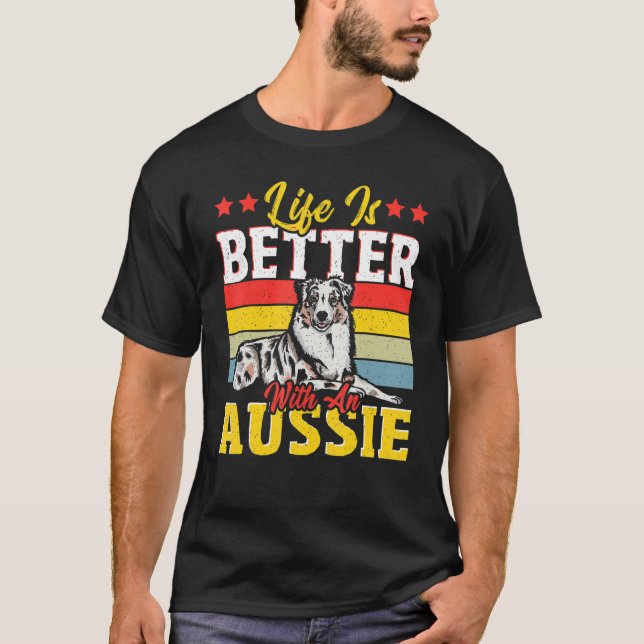 Camiseta Com um Aussie Australian Cattle Dog 1 (Frente)