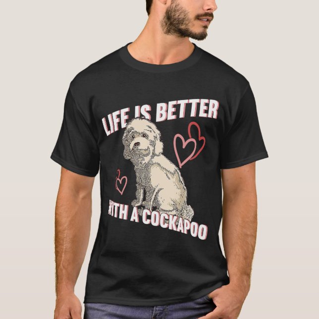 Camiseta Com Um Cachorro De Cockapoo (Frente)