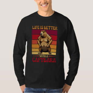 Camiseta Com um capivara fitness fisiculturista 1