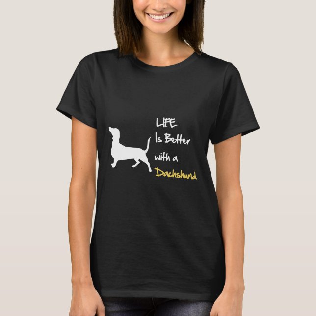 Camiseta Com Um Dachshund (Frente)